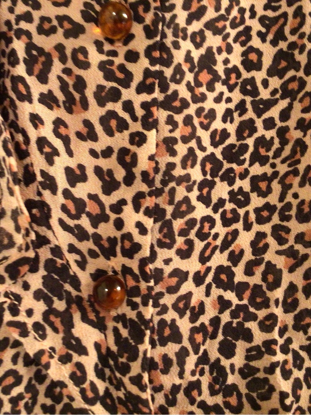 FARM RIO /Baby Leopard Long Ruffle Sleeve Maxi Shirt Dress - Sz. L - Picture 11 of 16
